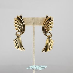 Gold Tone Clip-On Earrings